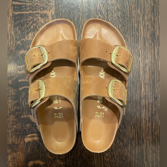 Birkenstock Arizona Big Buckle Sandal in Cognac, Size 37 - Picture 7 of 9